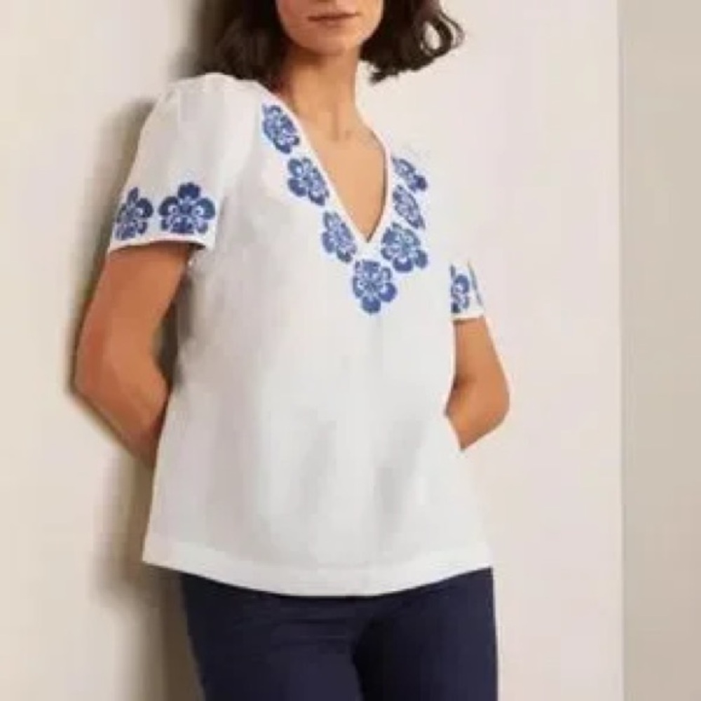 Boden Linen embroidered shirt